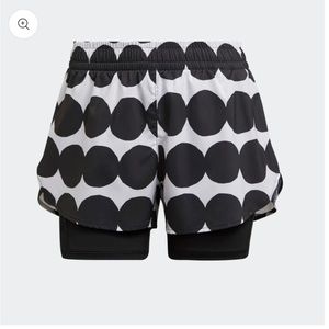 adidas x Marimekko MARATHON 20 Running Shorts | Black-White | Women's